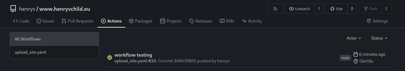 The workflow is working!